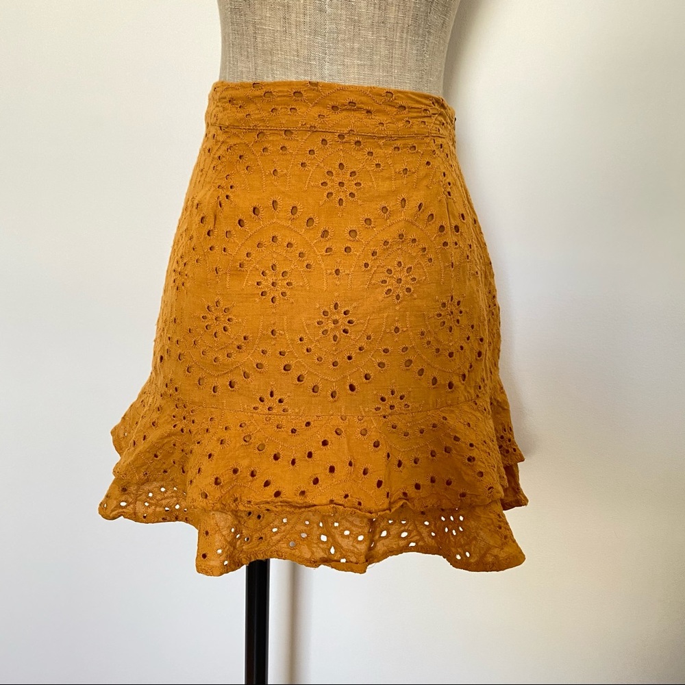 Fashion On Earth Layered Eyelet Mini Skirt